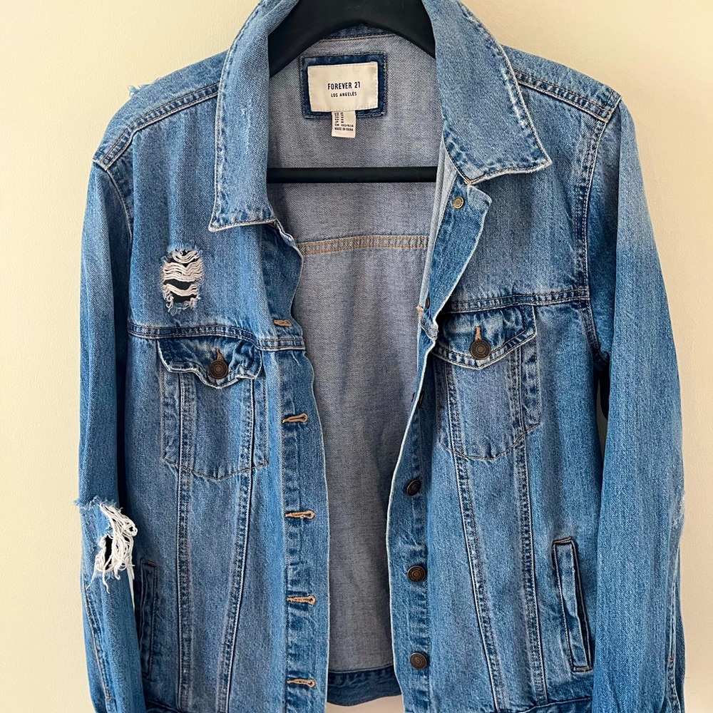 Ripped Jean Jacket Women